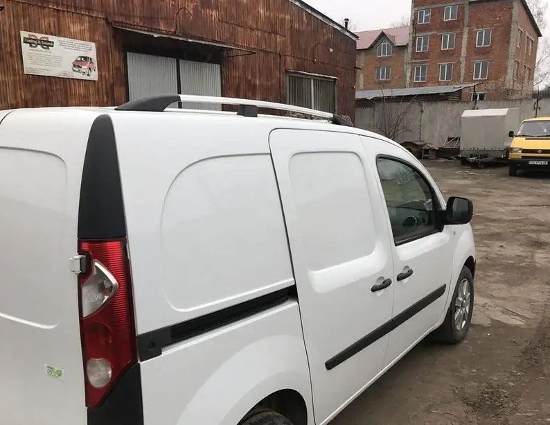 Рейлинги Renault Kangoo 2008- короткая база хром hpc064 фото