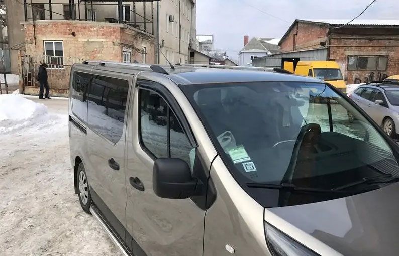 Рейлинги Renault Trafic 2015- длинная база хром hpc072 фото