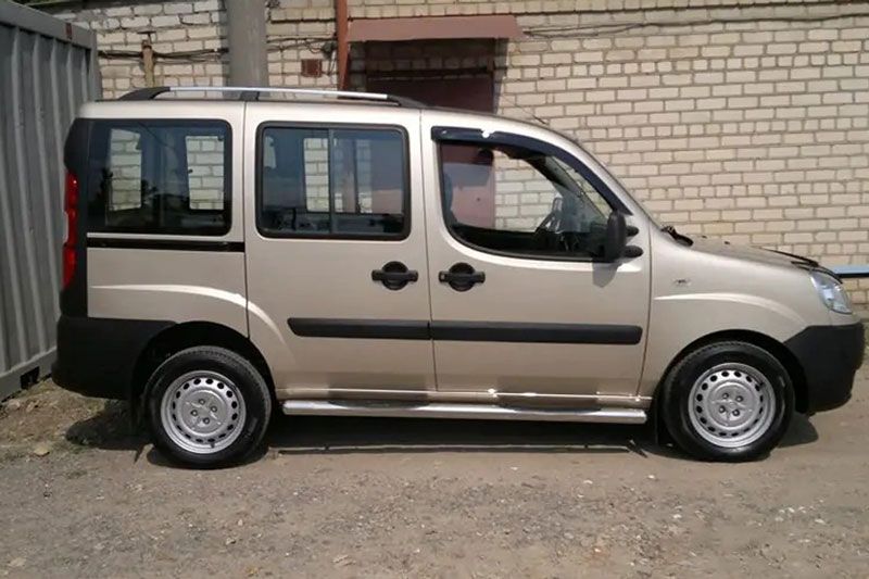 Рейлинги Fiat Doblo 2001- короткая база хром hpc014 фото